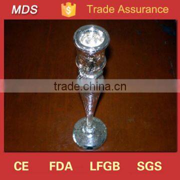 Promotional silver T-light glass candle holder for sale