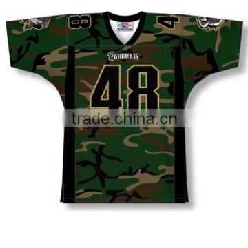 Polyester Spandex custom Sublimated Camouflage American Football Jersey/Shirt