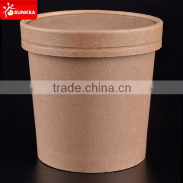 Custom made disposable bulk hot soup kraft paper bowls