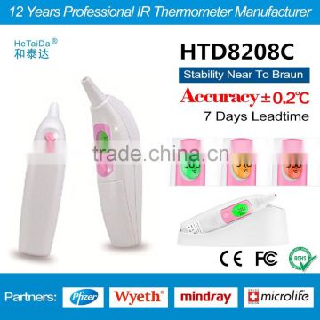 multi function HeTaiDa infrared digital ear thermometer with CE, FCC, RoHS