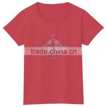 Summer Girls Cotton Tee Rhinestones Iron on Tshirt photo-5