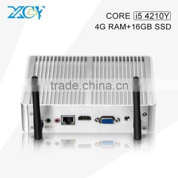 XCY Mini Computer With 6*USB Linux Mini PC mini cpu X32-4210Y I5, 1*LAN,VGA