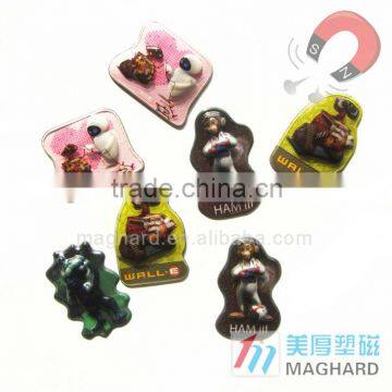 3D Pop-up fridge magnet stikcer character embossed