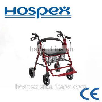 Aluminium transport rollator with locking mechanism