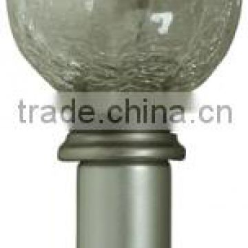 Crackle Glass Curtain Rod Finials For 1" (25mm) Curtain Rods