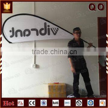 Excellent quality different banner shape color cutomized teardrop beach flag