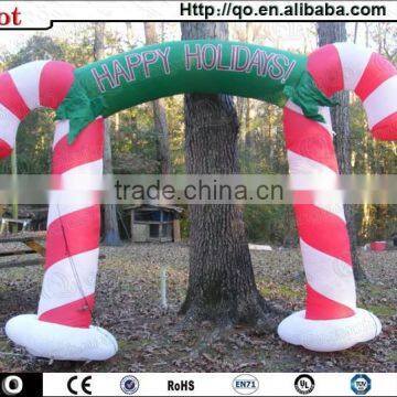 Newest unique design inflatable candy cane arch for christmas decoration