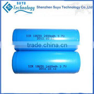 icr18650 li ion Battery 3.7V/li ion rechargeble battery/2400mah 18650 battery