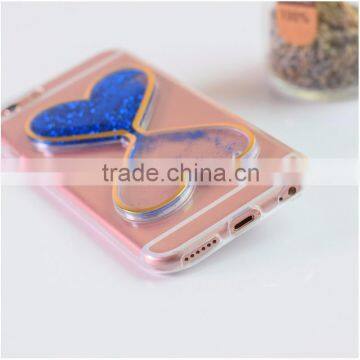 Soft TPU Material Phone Case for Iphone 6 6S in 3D Heart-shaped Mystery Quicksand Design photo-3