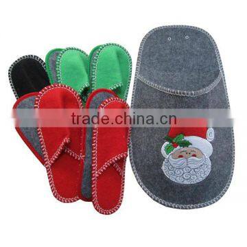 5 sets indoor felt slippers,guest slippers,Christmas slippers,Xmas slippers