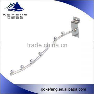 metal display hook on slatwall, slatwall display hooks for garment shops KF-C052