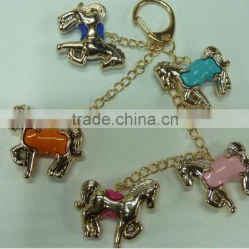 2014 fashion jewelry keychain animal shape horse