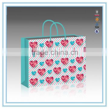 hot new products for 2015 new design love shopping paper bag Valentine's Day paper bag