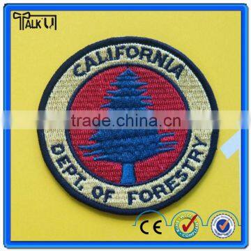 Custom company brand logo textile iron-on embroidery patch, Decorative sports 3D clothing logo embroidery patches