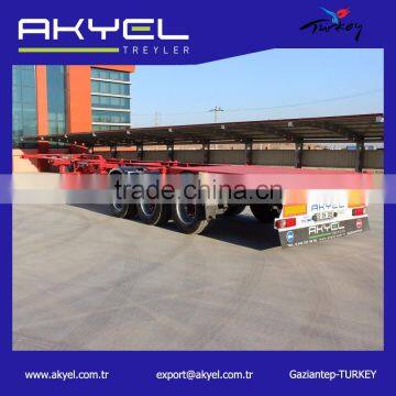 3 axles high cube skeleton semi trailer on hot sale from trailers manufacturers in turkey