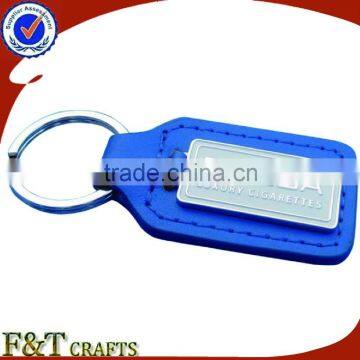 Fashion custom made blue keychain leather for men