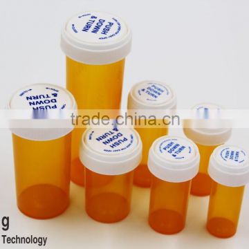 PP 8dram medicine child proof reversible vial