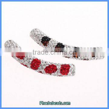 Wholesale New Arrival Crystal Pave Tube Beads For Bracelet Making CTB-066A