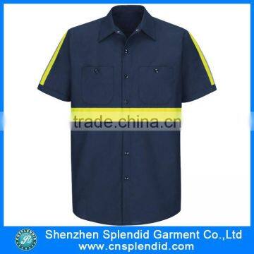 Mens heavy cotton reflective safety work wear shirts