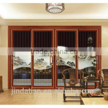 Aluminium door with landscape painting