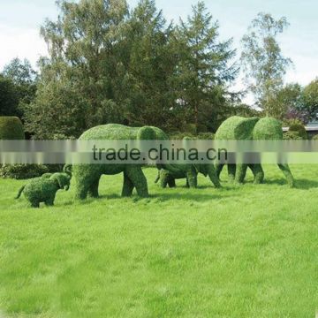 Elephant green sculpture plant sculpture SIMULATION fake plant PLASTIC art sculpture