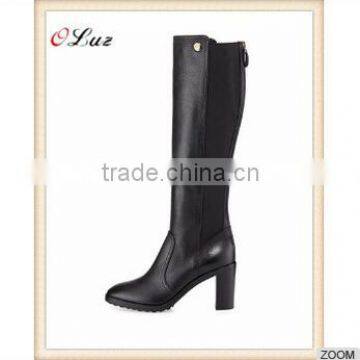 oluziB01 2016 winter collection hilfinger black genuine leather over the knee italian boots for women