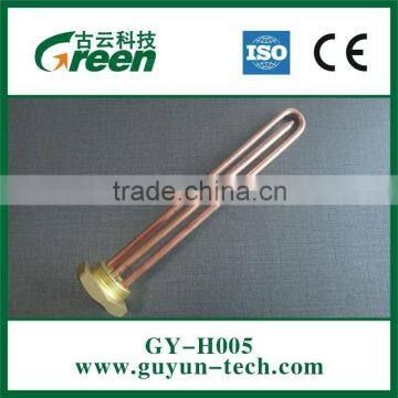 Straight copper Heating element tube with 1 1/4'' brass flange