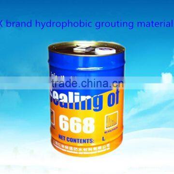 Hydrophobic polyurethane grouting