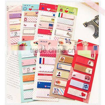 Hot sale stationery set transparent hand shaped sticky notes/custom shaped sticky notes