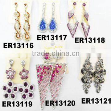 ladies fancy shining crystal dreamcatcher earrings