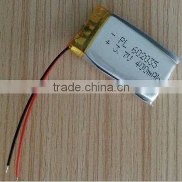 3.7v 400mah 602035 li-polymer battery