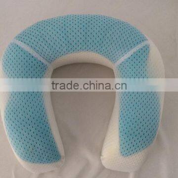 Gel U shape memory foam neck pillow