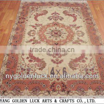 4x6ft Chinese Handknotted Wool and Silk Rugs