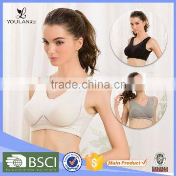 OEM Elegent Fashion Spandex/Cotton low Price Hot Sex Women's sport Bra xxx