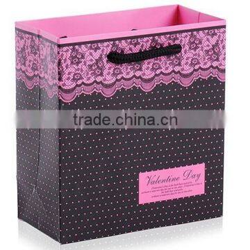 luxury laminationed gift bags, shopping paper bags black and purple