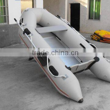 CE Certification and PVC Hull Material Mini Inflatable Fishing Kayak with outboard motor