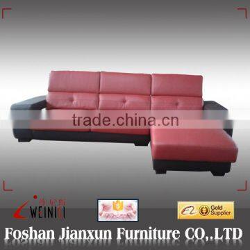 H090C red leather sectional sofa