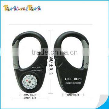 Plastic Carabiner with Compass