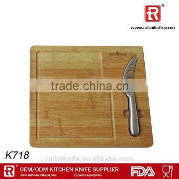 Cheese bamboo cutting board