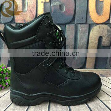 Factory price black army military boots and police shoes for man