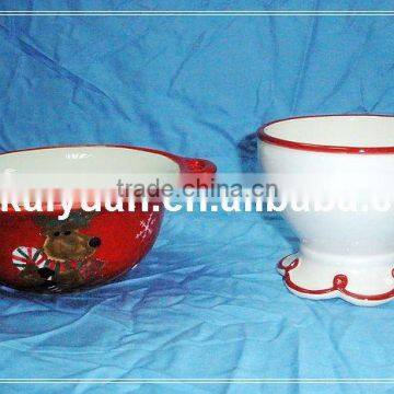 Dolomite bowls with spreader and laurie footed bowl