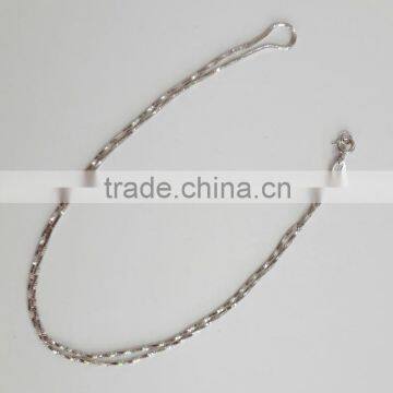 Plain 925 Sterling Silver Unisex Chains, Plain Silver Chain, Fashionable Designer Chain