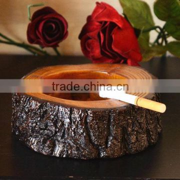 Antique Bark personality ashtray hot selling wooden ashtray