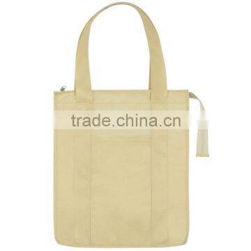 Non-Woven Insulated Shopper Tote Bag-Natural