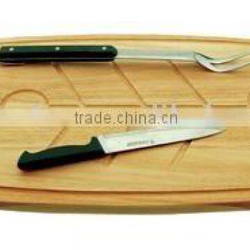 Bamboo Cutting Board With Knife