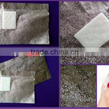 aluminium foil sheets with cotton pad for nail removal gel polish wraps sticker