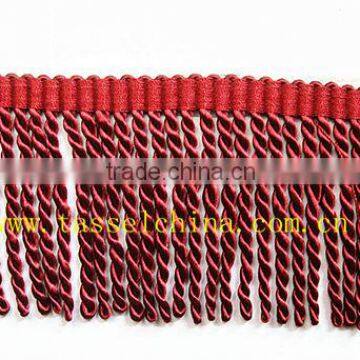 Red Bullion Fringe For Sofa, Curtain, Furniture
