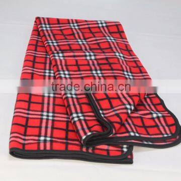 Multi-Purpose Travel Home Polyester Plaid Fleece Blanket