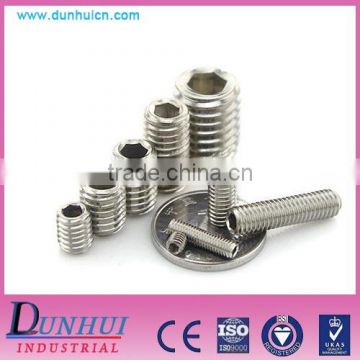 Stainless steel hex socket headless screw