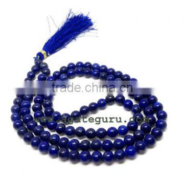 Lapis Lazuli Natural 6mm Jap Mala : Lapis Lazuli Stone Wholesaler Manufacturer